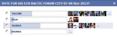 Vote for ECR Baltic Forum Ciry on FB!